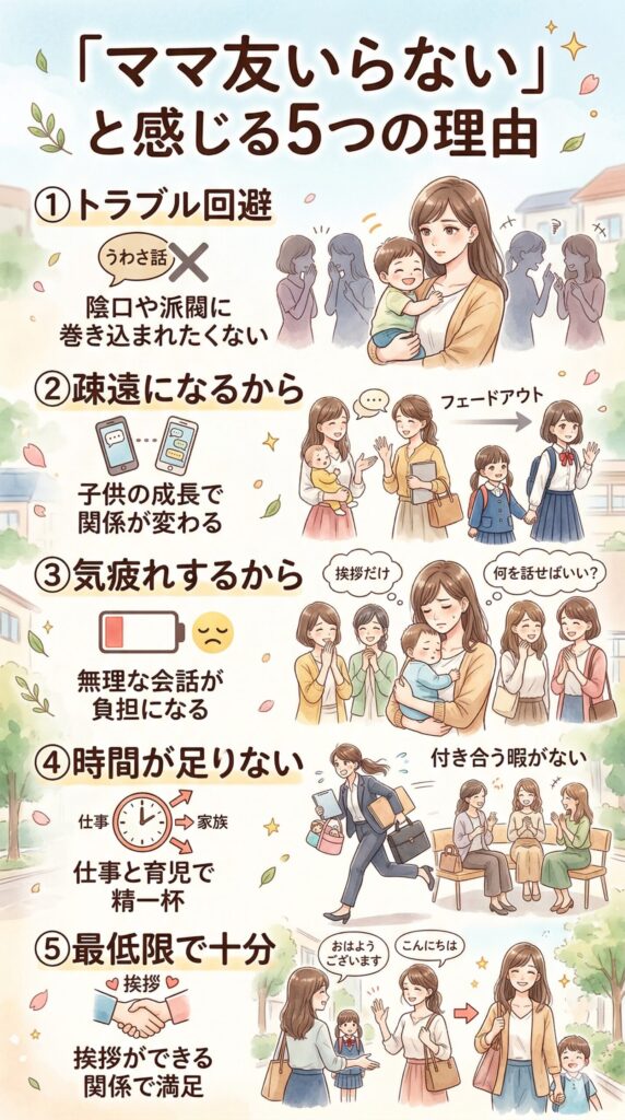 ママ友いらないと感じるのには、ちゃんと理由がある