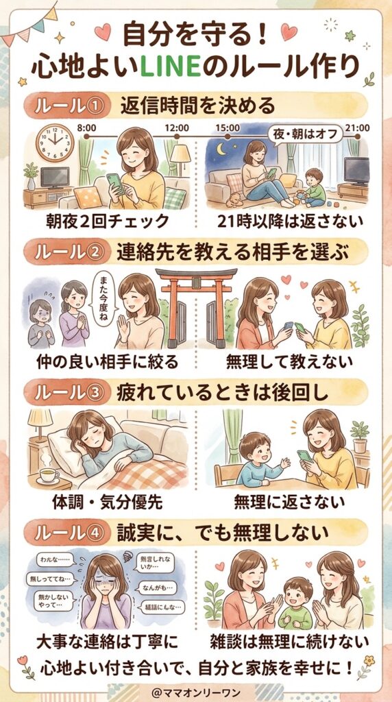 ラインの付き合い方を自分でルール化する