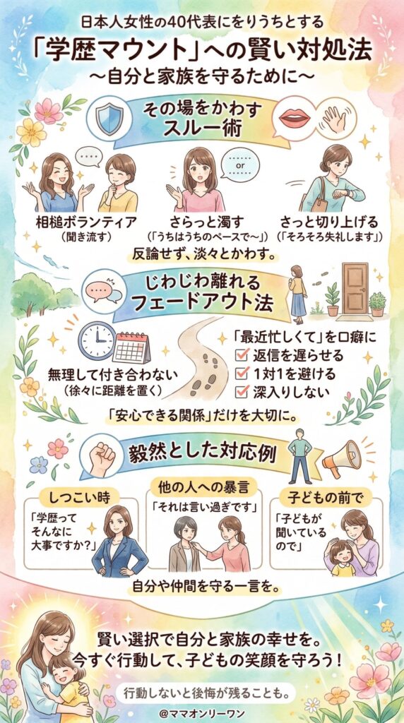 学歴マウントへの具体的な対処法