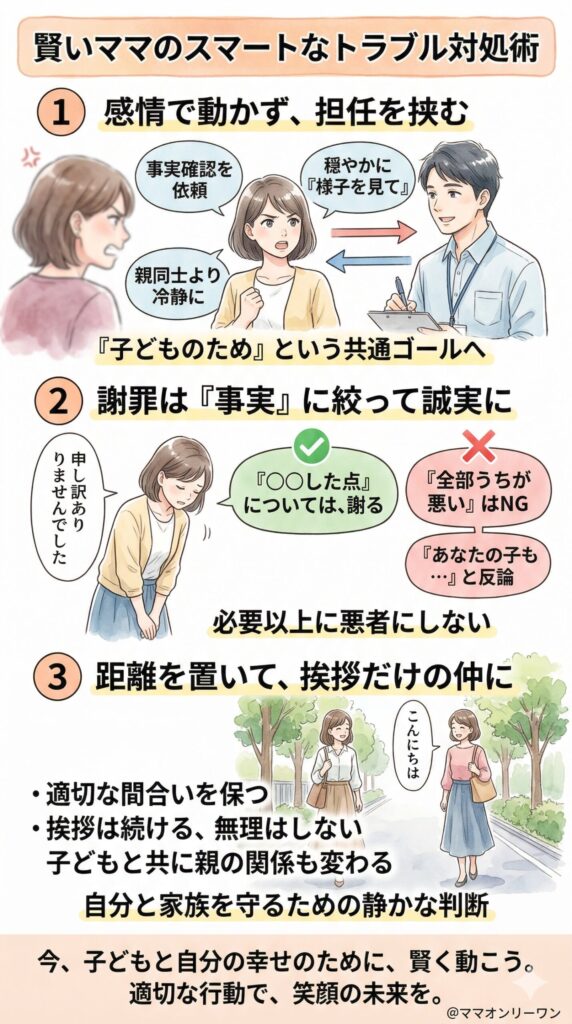 賢いと思われるママがやっているトラブル対処法
