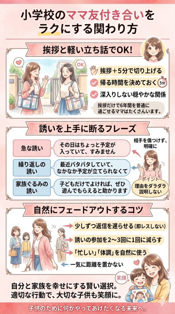 小学校のママ友付き合いをラクにする関わり方 