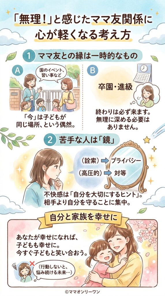 それでも「このママ友とは無理」と感じたら