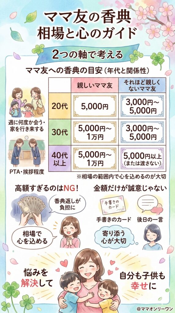 ママ友への香典の相場はいくら？