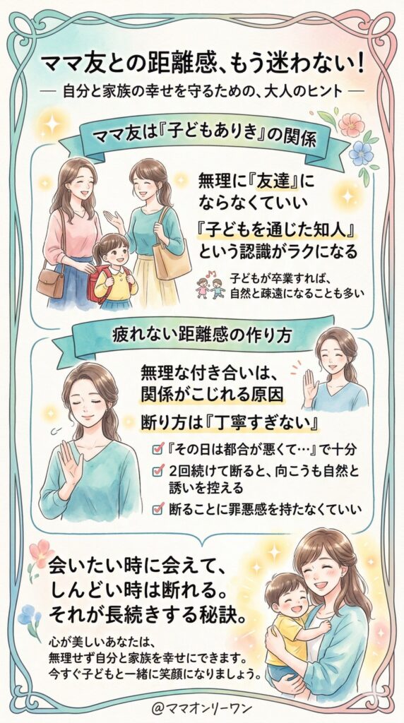 ママ友との距離感、正直どうすればいい？