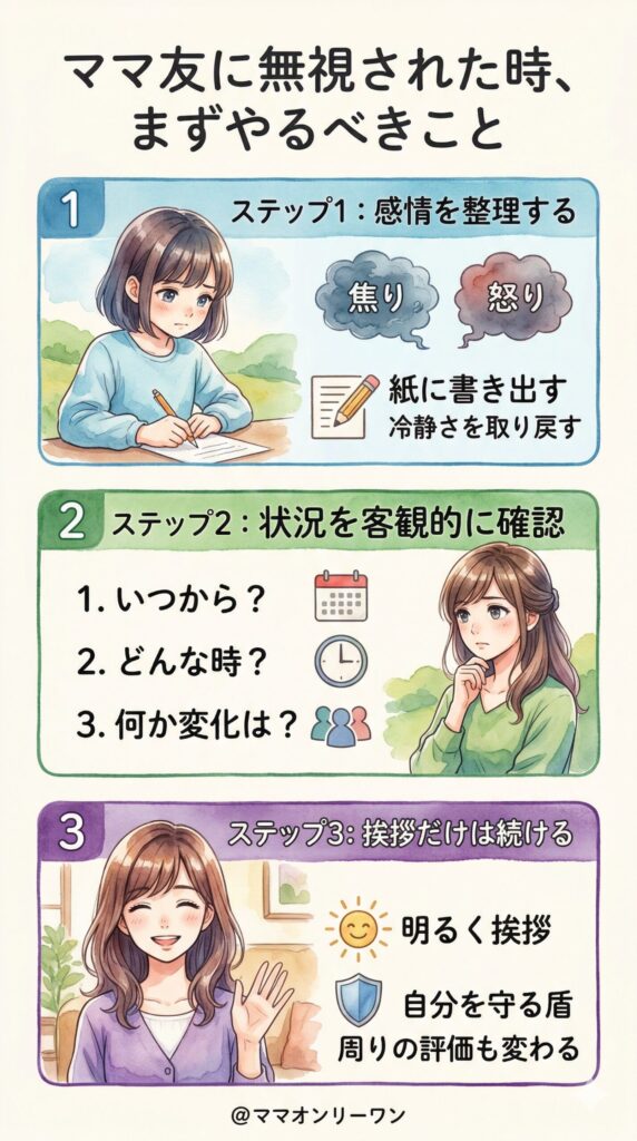 ママ友に無視された時、まずやるべきこと