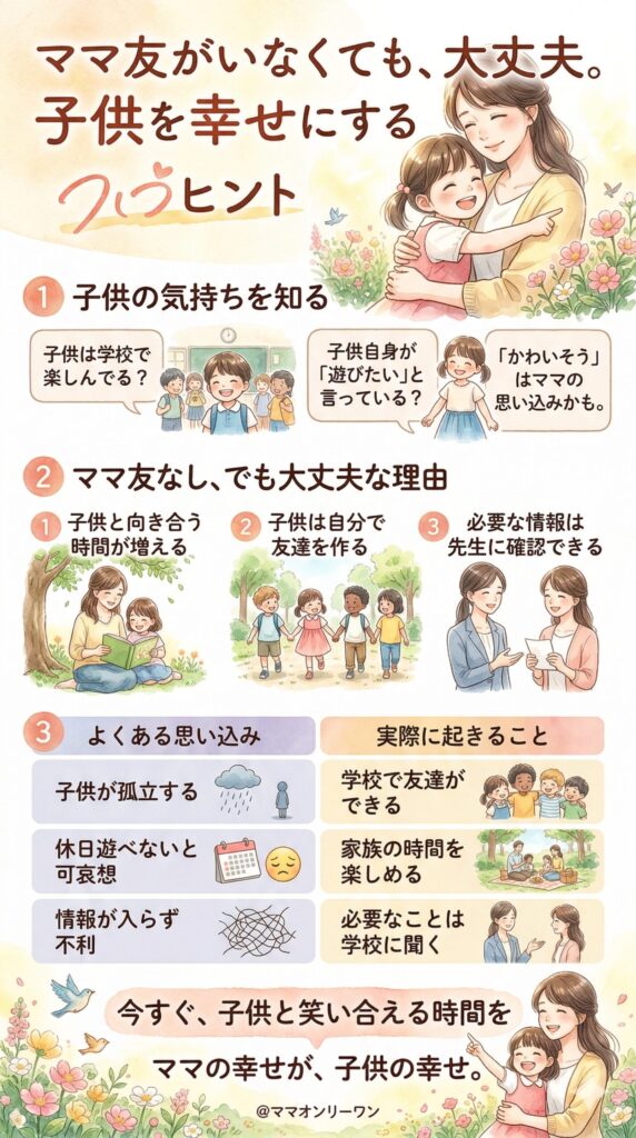 ママ友がいないと子供がかわいそう？正直に向き合ってみた