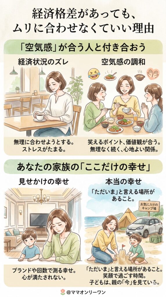 経済格差があっても、ムリに合わせなくていい理由
