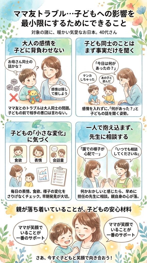 子どもへの影響を最小限にするためのフォロー 