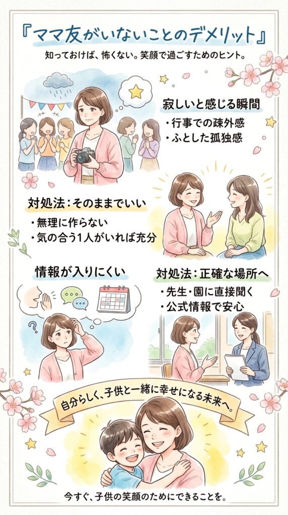 正直に言う、ママ友がいないことのデメリット