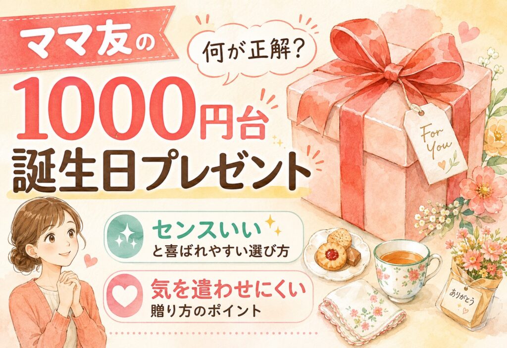 【1000円台】ママ友の誕生日プレゼントは何が正解？センスいいと喜ばれやすい選び方と気を遣わせにくい贈り方