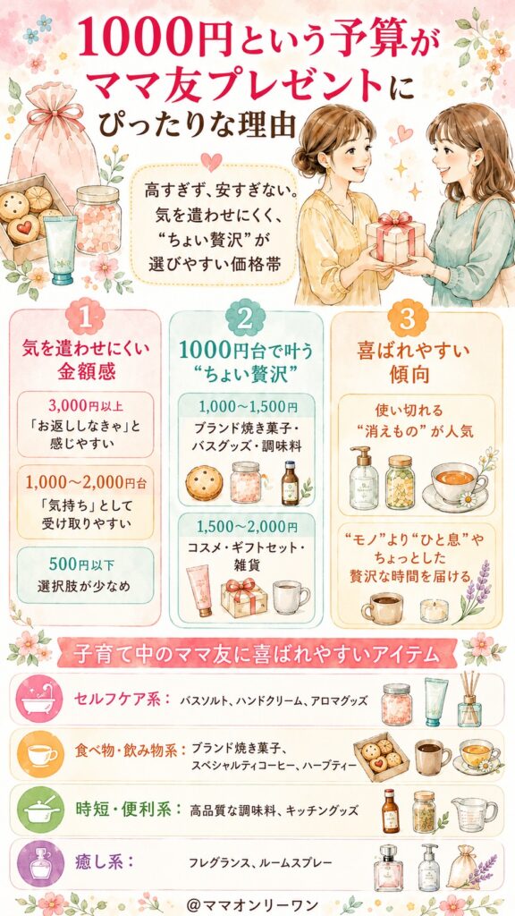 1000円という予算がママ友プレゼントにぴったりな理由