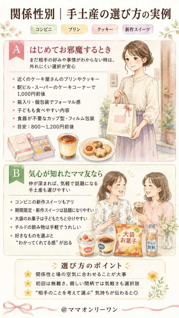 関係性別｜手土産の選び方の実例