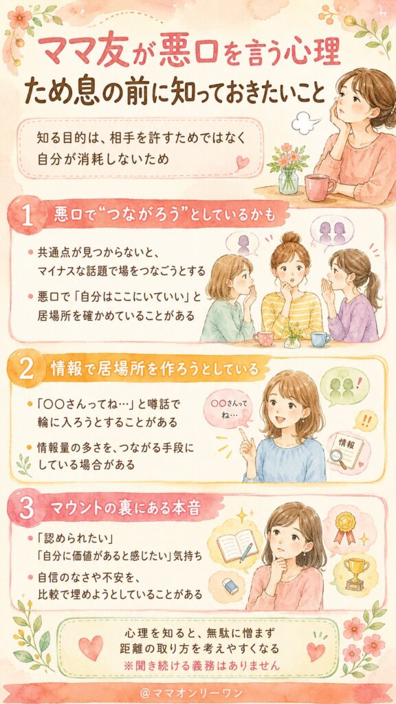 ママ友が悪口を言う心理――ため息の前に知っておきたいこと