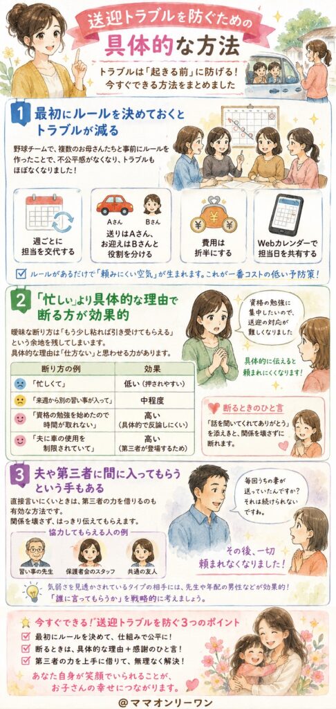 送迎トラブルを防ぐための具体的な方法