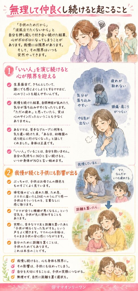無理して仲良くし続けると起こること