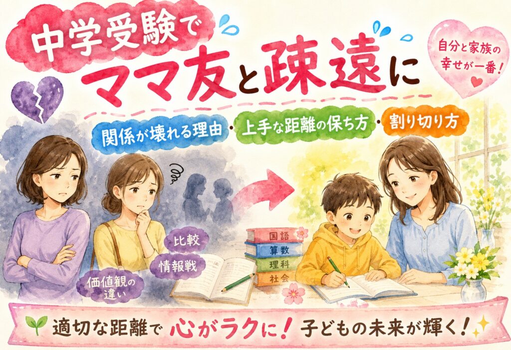 中学受験でママ友と疎遠になった…関係が壊れる理由と上手な距離の保ち方・割り切り方