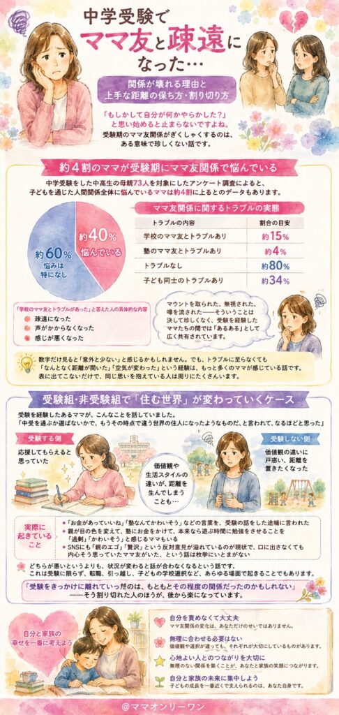中学受験でママ友が疎遠になるのは、よくあることなの？