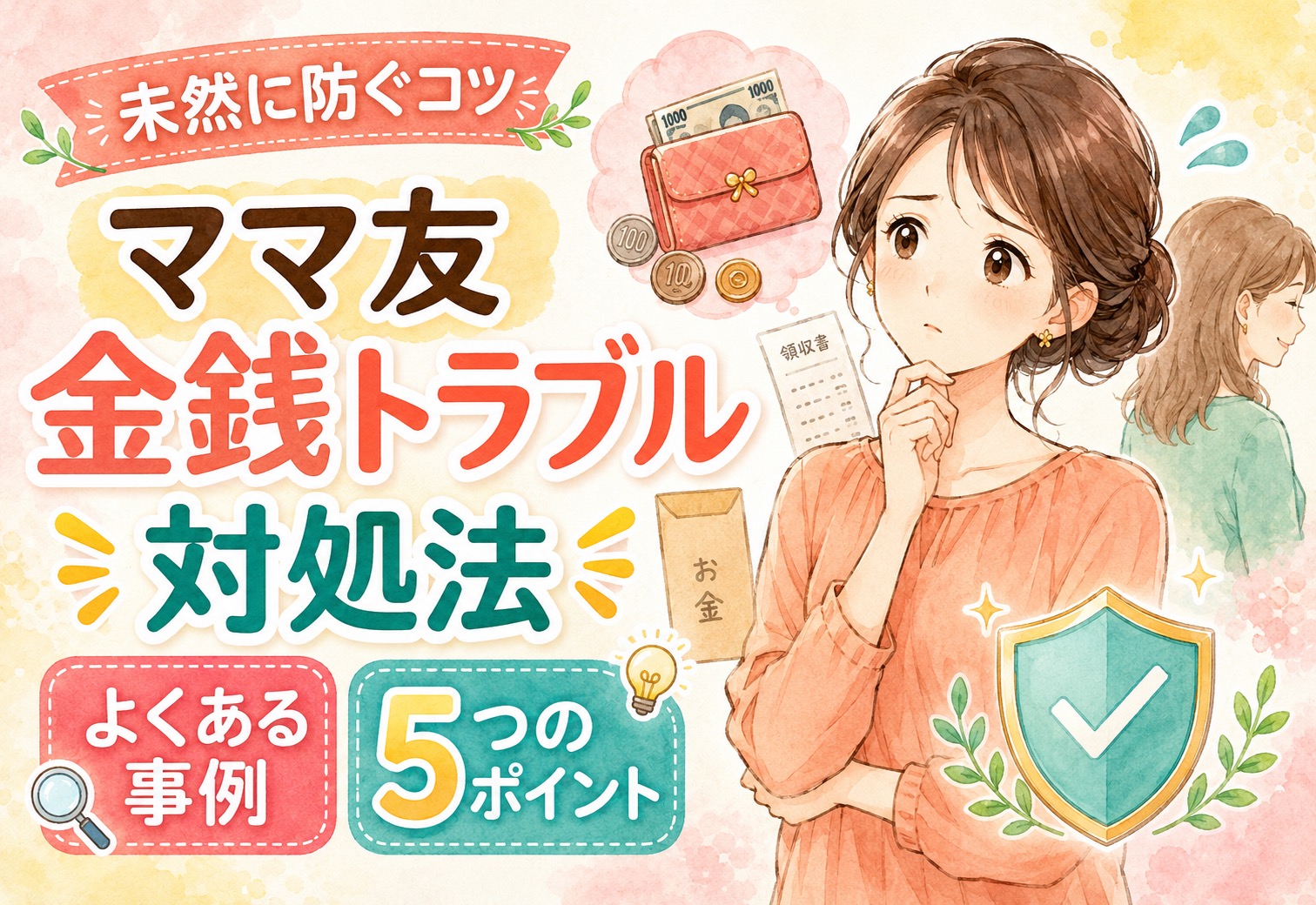 ママ友との金銭トラブルの対処法|よくある事例と未然に防ぐ5つのポイント
