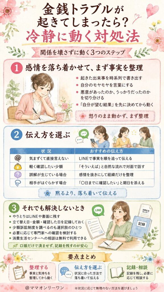金銭トラブルが起きてしまったら?冷静に動く対処法