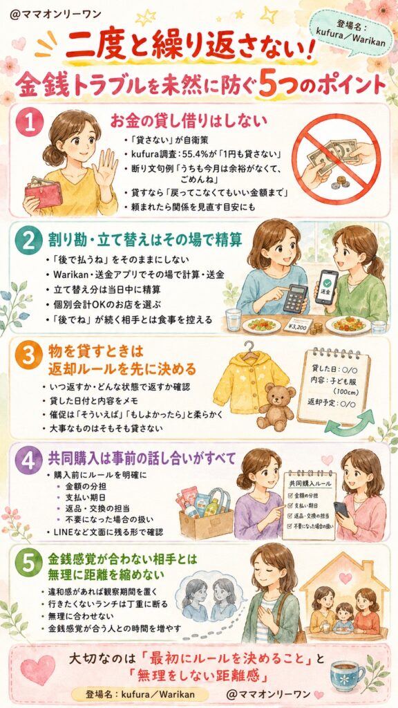 二度と繰り返さない!金銭トラブルを未然に防ぐ5つのポイント