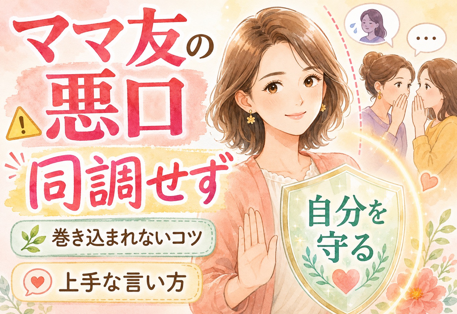 ママ友の悪口をかわす方法|同調せずに自分を守る言い方と巻き込まれないコツ