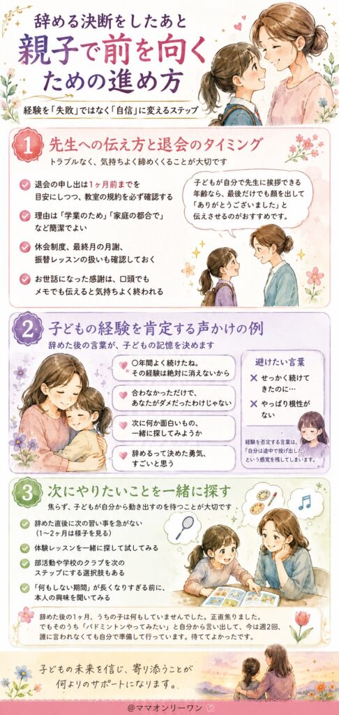 辞める決断をしたあと——親子で前を向くための進め方