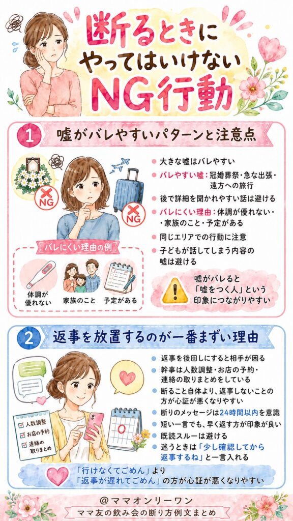 断るときにやってはいけないNG行動