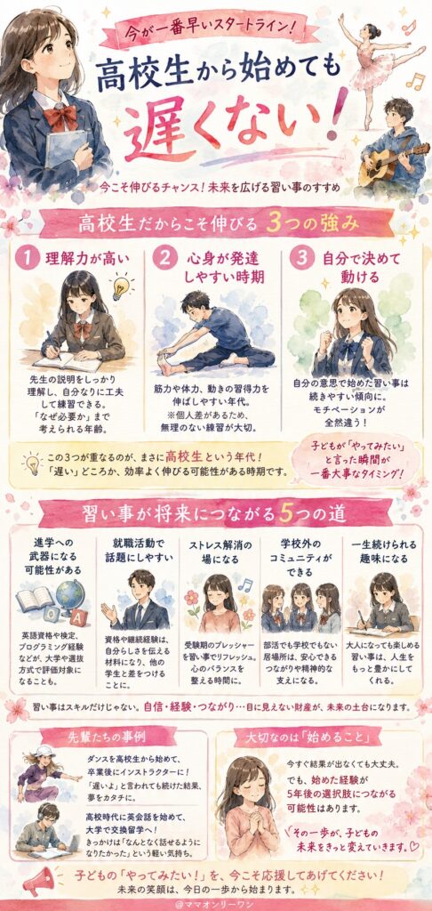 高校生から習い事を始めても遅くない！その理由