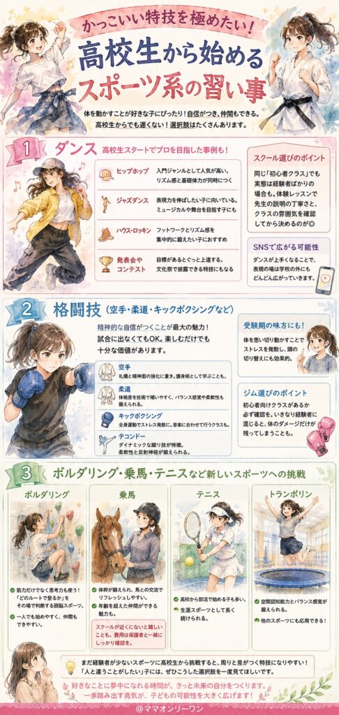 【かっこいい特技を極めたい】スポーツ系の習い事