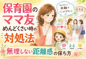 保育園のママ友付き合いがめんどくさい時の対処法｜無理しない距離感の保ち方とは？