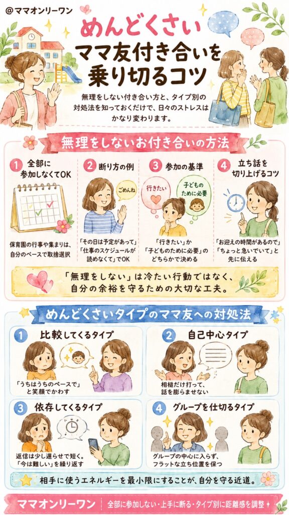 めんどくさいママ友付き合いを乗り切るコツ