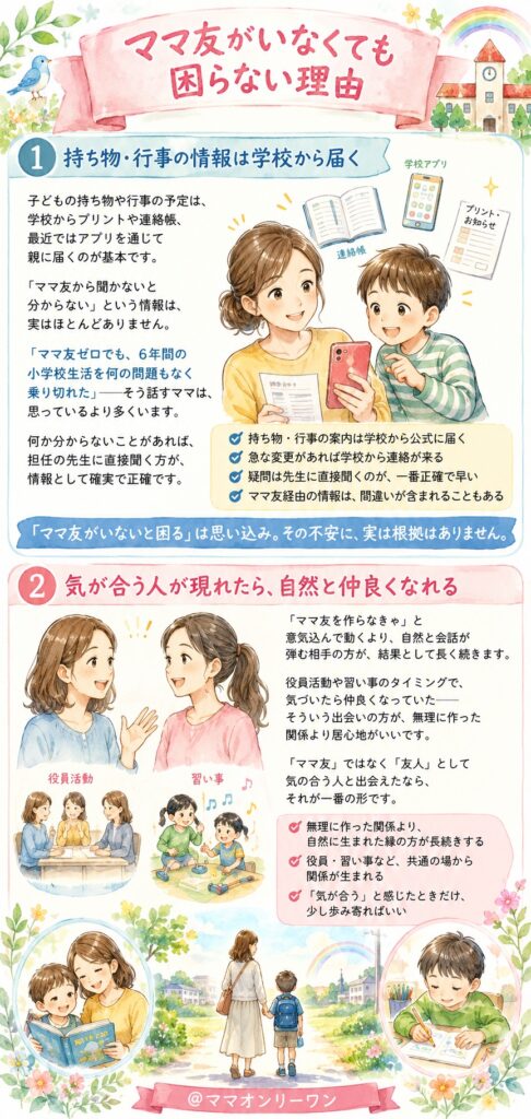 ママ友がいなくても困らない理由