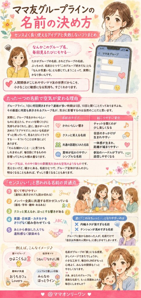 ママ友グループラインの名前、なんで地味にストレスなの?