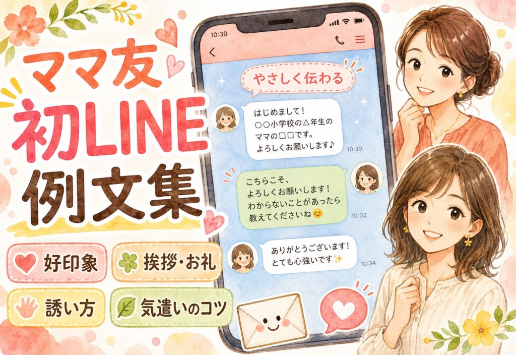 ママ友への初ライン例文集｜好印象につながる挨拶・お礼・誘いの書き方と気遣いのコツ