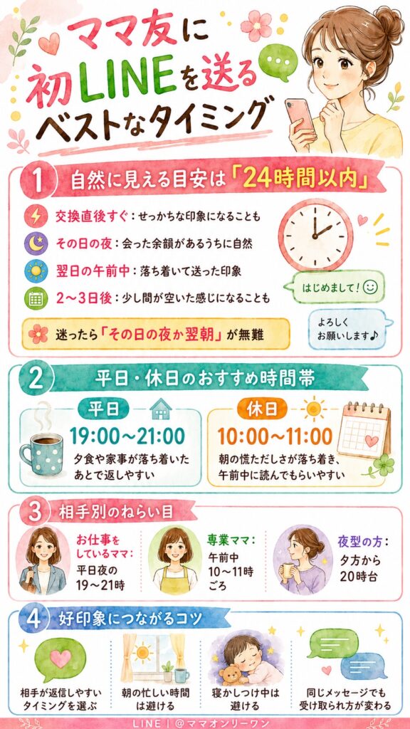 ママ友に初LINEを送るベストなタイミング