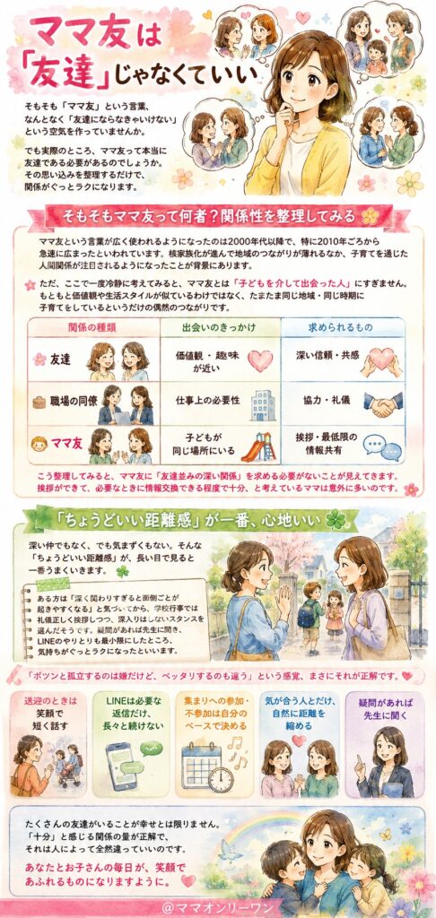 ママ友は「友達」じゃなくていい