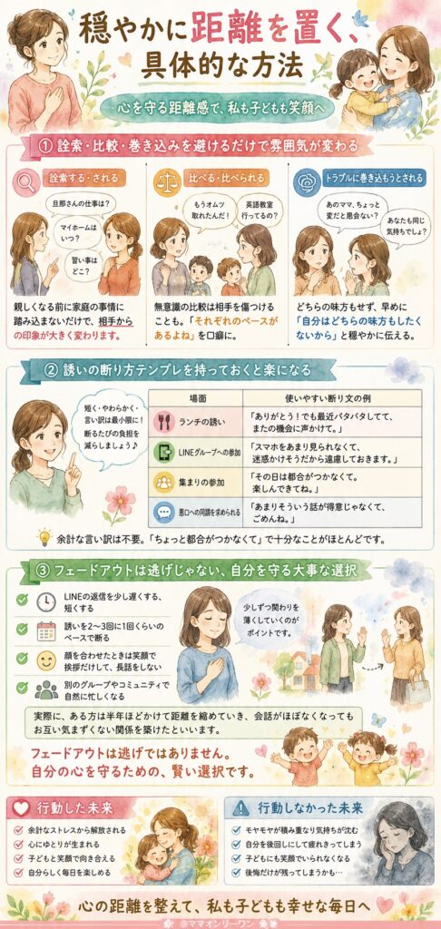 穏やかに距離を置く、具体的な方法