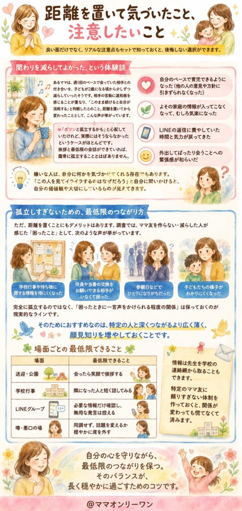 距離を置いて気づいたこと、注意したいこと