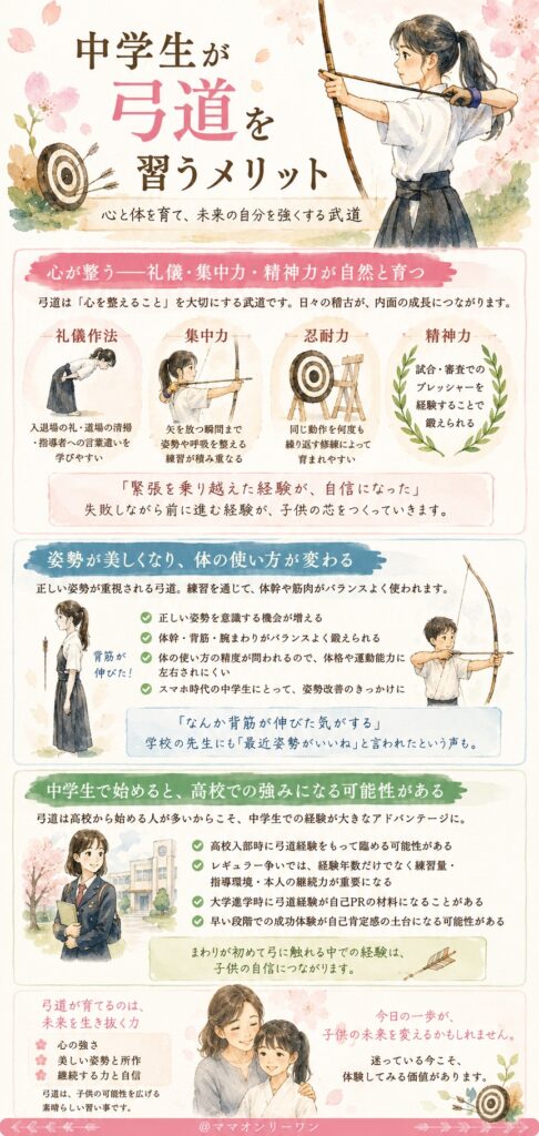 中学生が弓道を習うメリット