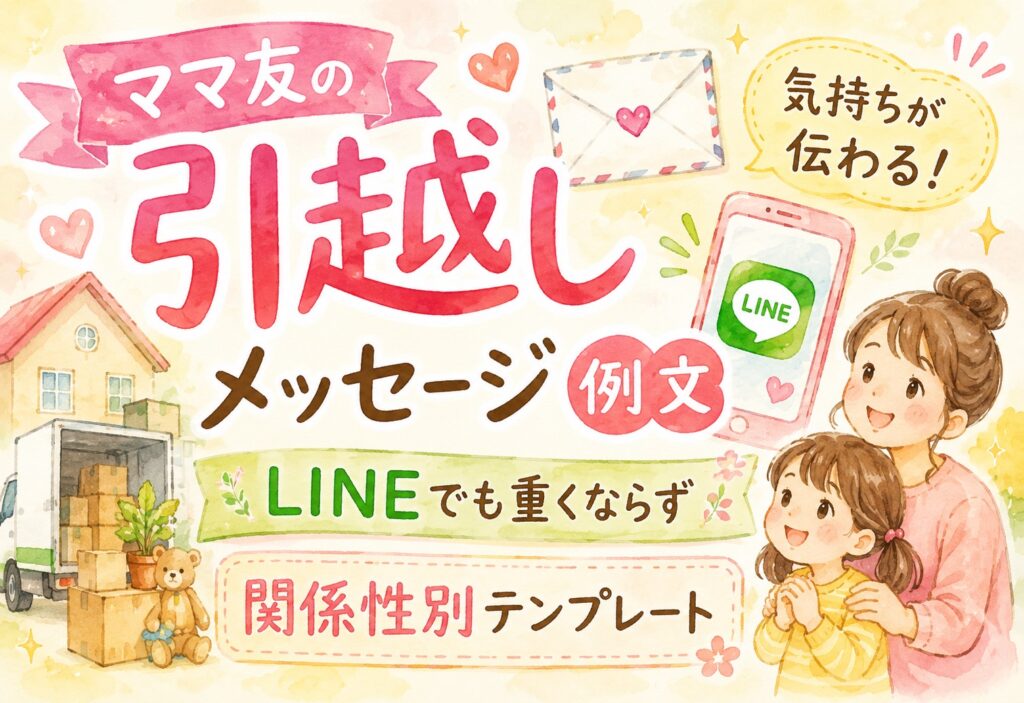 ママ友の引越しメッセージ例文｜LINEでも重くならず気持ちが伝わる書き方と関係性別テンプレート