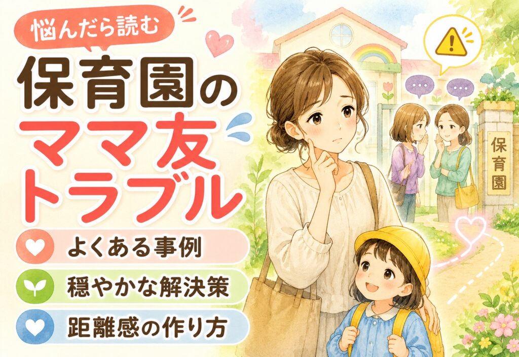 保育園でのママ友トラブルに悩んだら｜よくある事例と穏やかな解決策・距離感の作り方