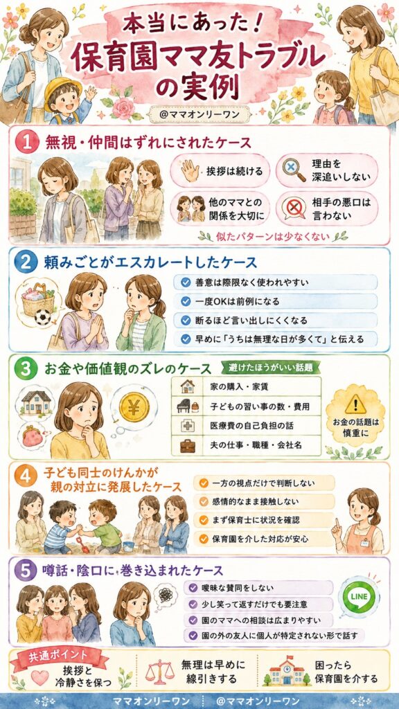 本当にあった！保育園ママ友トラブルの実例
