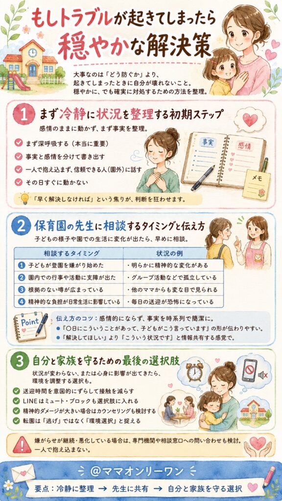 もしトラブルが起きてしまったら穏やかな解決策