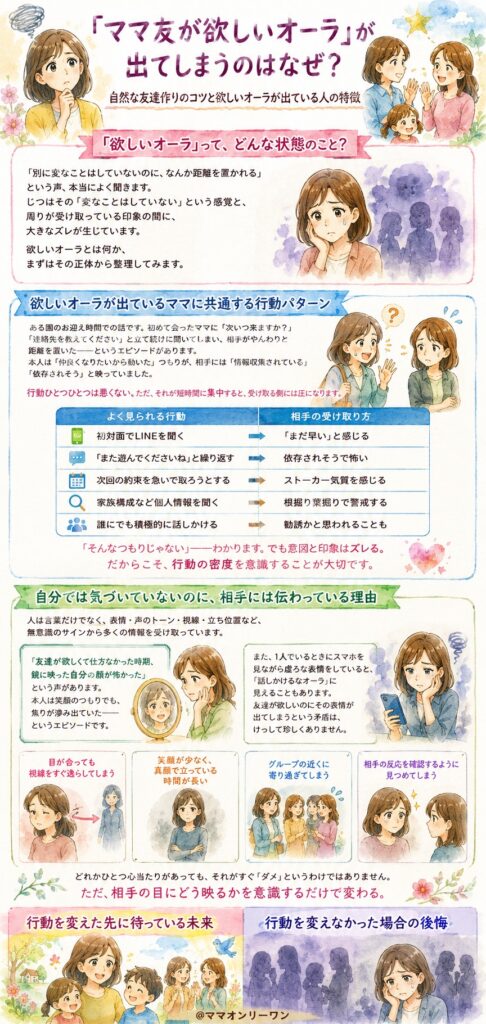 「ママ友が欲しいオーラ」って、どんな状態のこと?