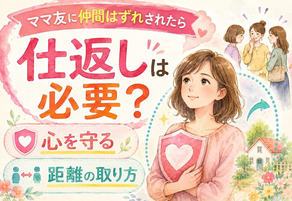 ママ友に仲間はずれされたら仕返しは必要？傷ついた心を守る考え方と距離の取り方