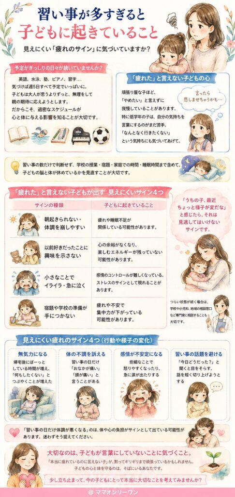 習い事が多すぎる子どもに起きていること
