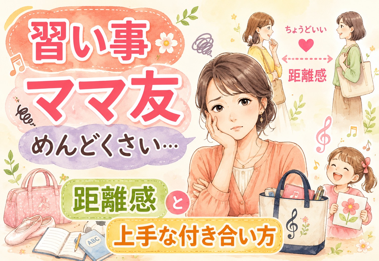 習い事のママ友がめんどくさい…疲れた時に試したい距離感と上手な付き合い方