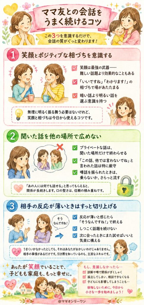 ママ友との会話をうまく続けるコツ