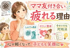 ママ友付き合いで疲れるのはなぜ？しんどさの原因と今すぐできる対処法をやさしく整理