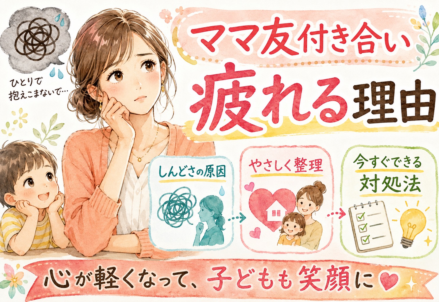 ママ友付き合いで疲れるのはなぜ?しんどさの原因と今すぐできる対処法をやさしく整理